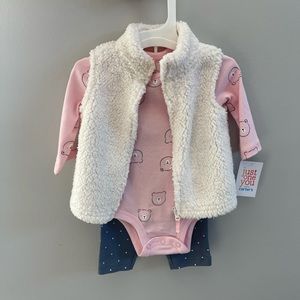 Baby girl outfit with vest